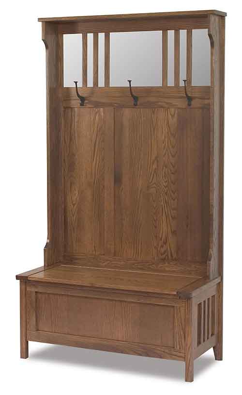 Amish Rustic Hall Seat - Click Image to Close