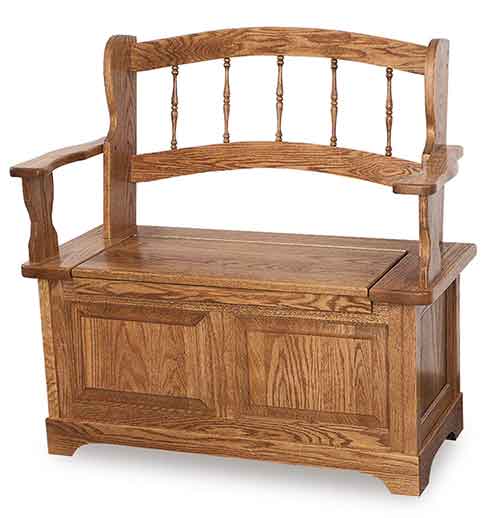 Amish Country Spindle Bench - Click Image to Close