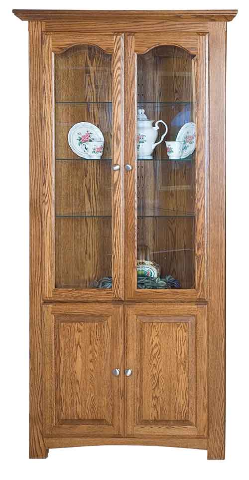 Amish Hampton Corner Curio Cabinet - Click Image to Close
