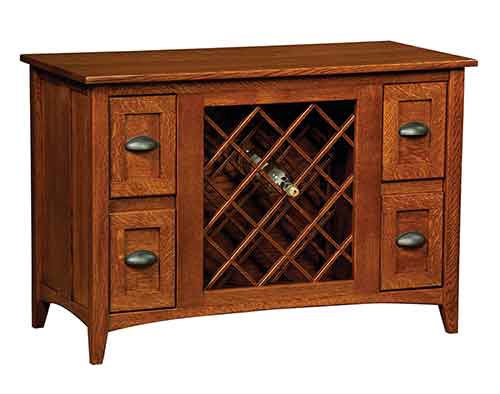 Amish Monroe Wine Cabinet w/lattice panel [CSMONWC-L]