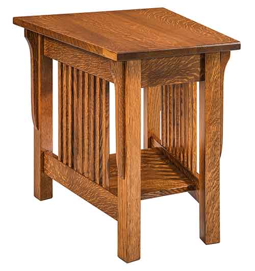 Amish Landmark Wedge Shaped End Table - Click Image to Close