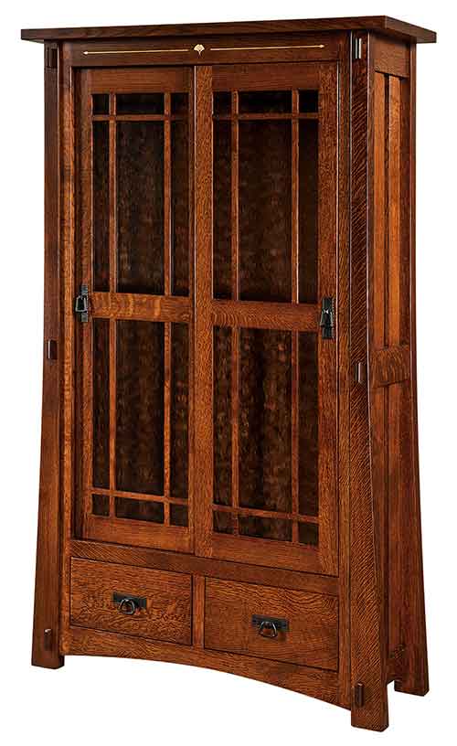 Amish Morgan Full Glass Bookcase - Click Image to Close