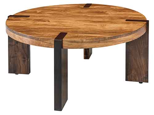 Amish Olympic Round Coffee Table - Click Image to Close
