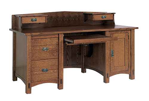 Amish Springhill Computer Desk w/topper - Click Image to Close