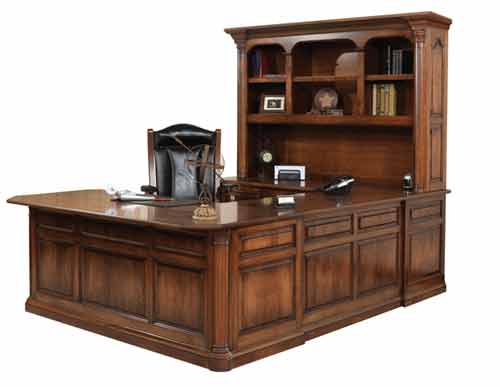 Amish Jefferson U-Shaped Desk - Click Image to Close