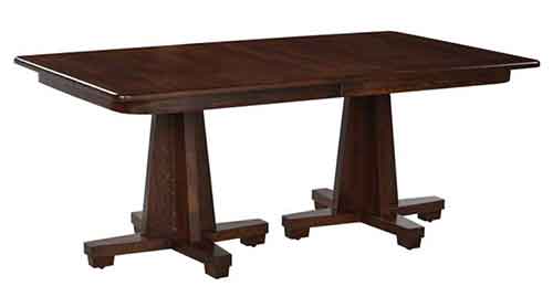 Amish Made Double Modern Mission Table