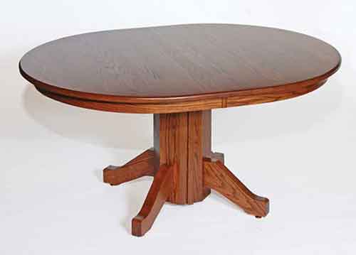 Amish Made Split Single Pedestal Table - Click Image to Close