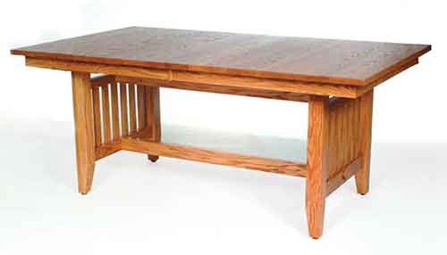 Amish Made Trestle Mission Table - Click Image to Close
