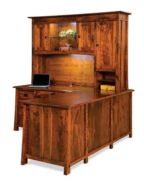 Amish Grant L Desk - Click Image to Close