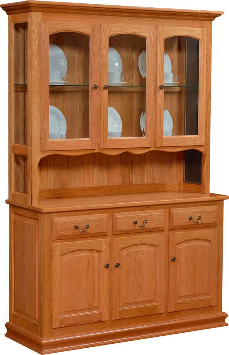 Amish Addieville 3-Door Hutch (Short w/ 3-Drawers) - Click Image to Close