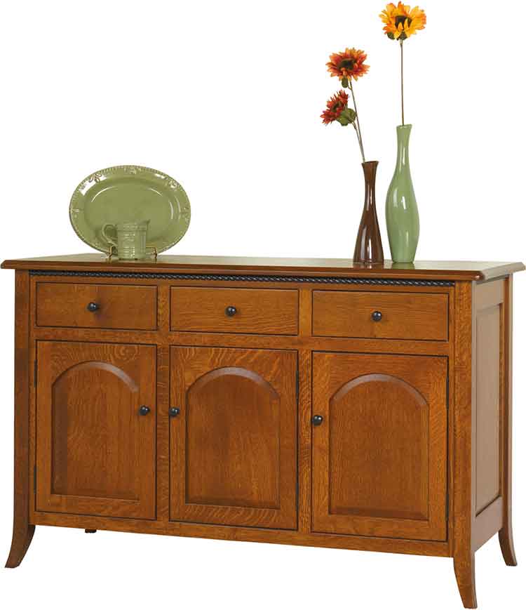 Amish Bunker Hill 3-Door Buffet w/ 3-Drawers - Click Image to Close