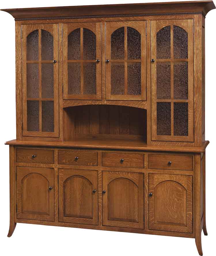 Amish Bunker Hill 4-Door Hutch (Center w/ 4-Drawers) [GOD-G06-34C]