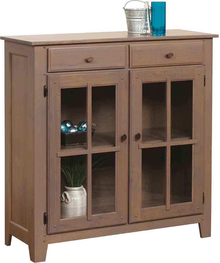 Amish Galilean 2-Door Cupboard w/ 2-Drawers - Click Image to Close