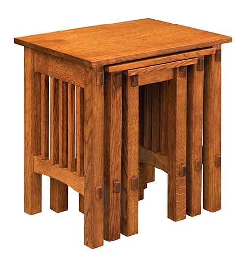 Amish Mission Tennon Style Nesting Table Sets