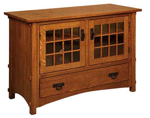 Amish Harmony Mission TV Stand w/ drawer - Click Image to Close