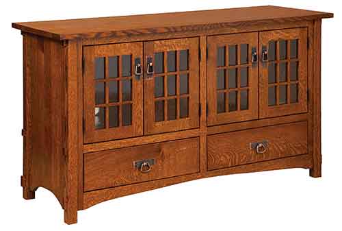 Amish Harmony Mission TV Stand w/ drawer - Click Image to Close