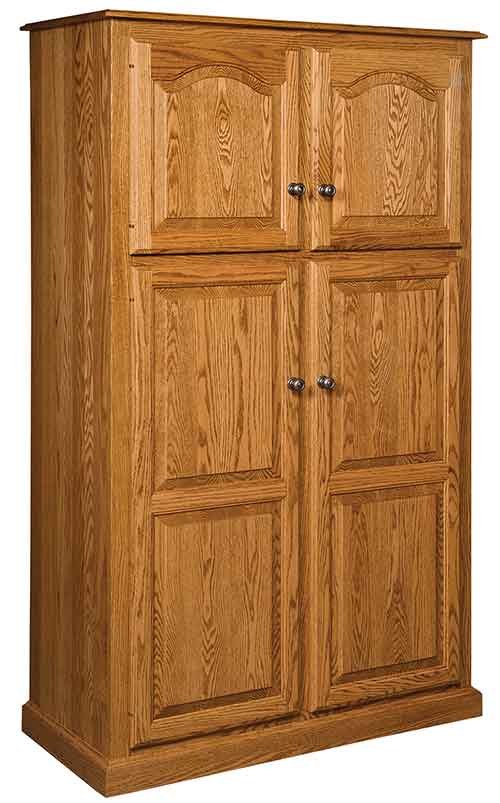 Amish Lux Traditional 4-Door Pantry - Click Image to Close