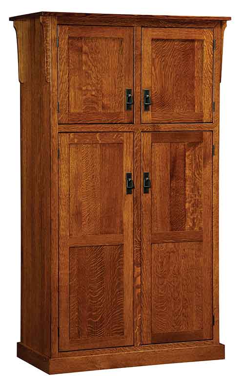 Amish Mission 4-Door Pantry - Click Image to Close