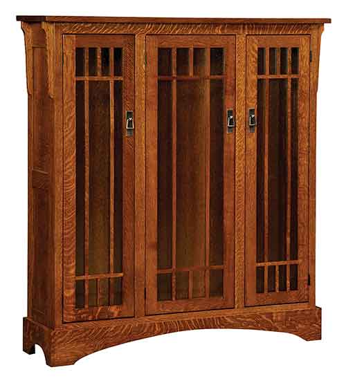 Amish Midway Mission Bookcase w/1" top - Click Image to Close