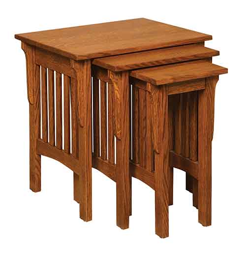 Amish Corbel Mission Nesting Table Sets - Click Image to Close