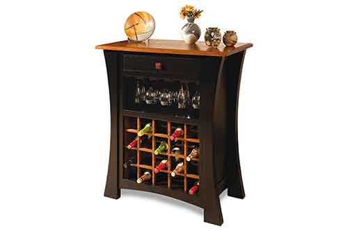 Amish Arts & Crafts Wine Cabinet