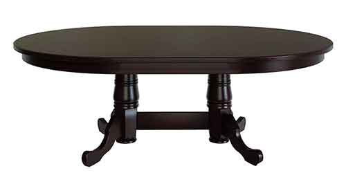 Amish Colonial Double Pedestal Table [HERCOLDP]