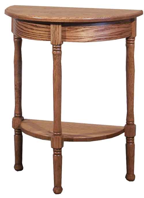 Amish Spindle Occasionals Half Round Table - Click Image to Close