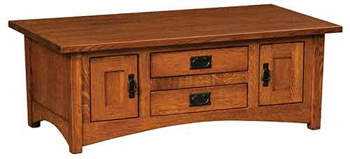 Amish Arts & Crafts Cabinet Coffee Table - Click Image to Close