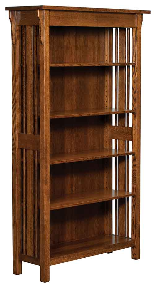 Amish Elliot Mission Bookshelf 42 inch Wide - Click Image to Close