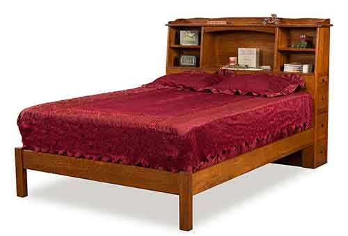 Amish Bookcase/Drawer Bed - Click Image to Close