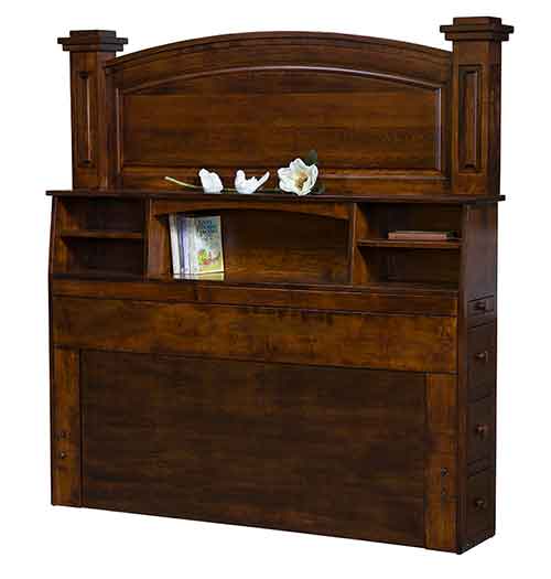 Amish Lexington Bookcase Bed - Click Image to Close