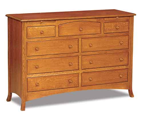 Amish Carlisle 9 Drawer 66" Dresser