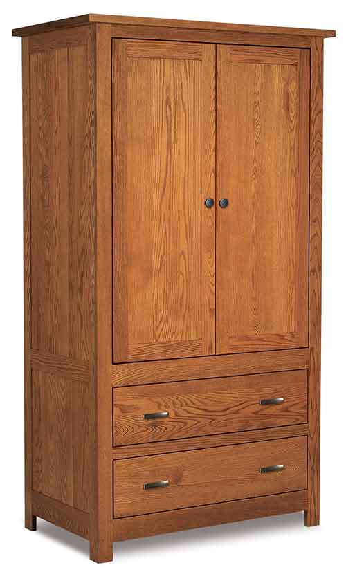 Amish Flush Mission Armoire - Click Image to Close