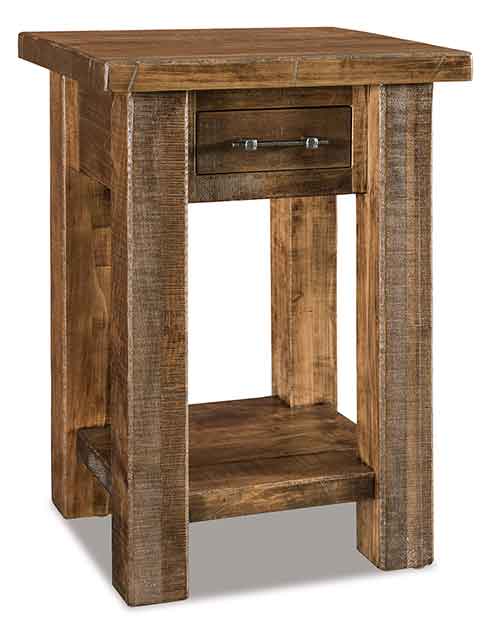 Amish Houston 1 Drawer Open Nightstand - Click Image to Close