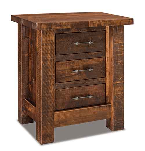 Amish Houston 3 Drawer Nightstand Quick Ship - Click Image to Close