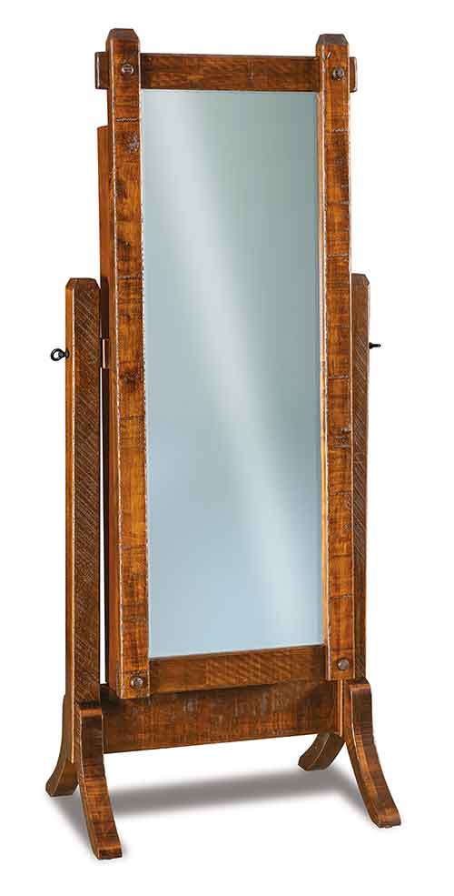 Amish Houston Beveled Cheval Mirror - Click Image to Close