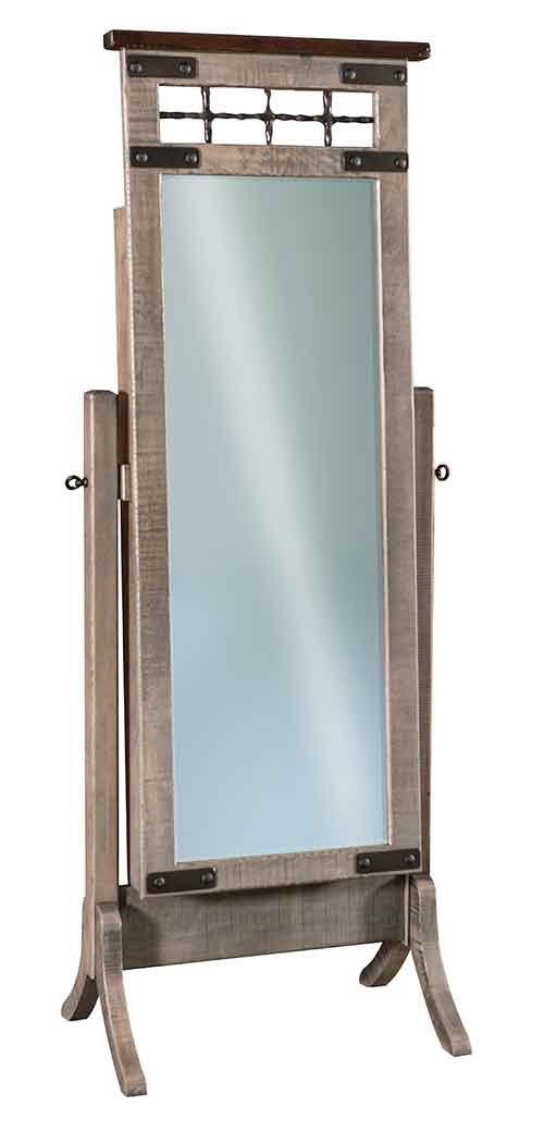 Amish Ironwood Beveled Cheval Mirror [JRI-056-3]