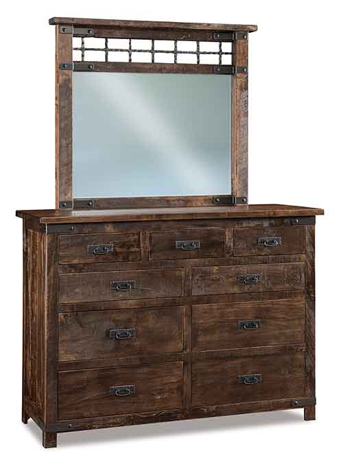 Amish Ironwood 9 Drawer Dresser - Click Image to Close