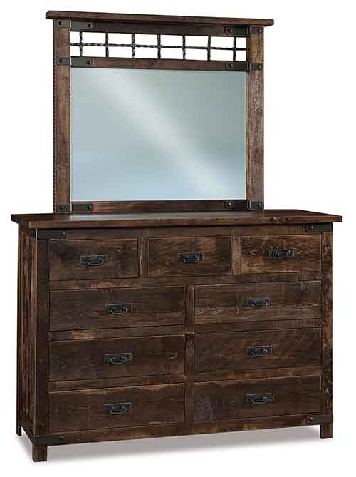 Amish Ironwood 9 Drawer Dresser - Click Image to Close