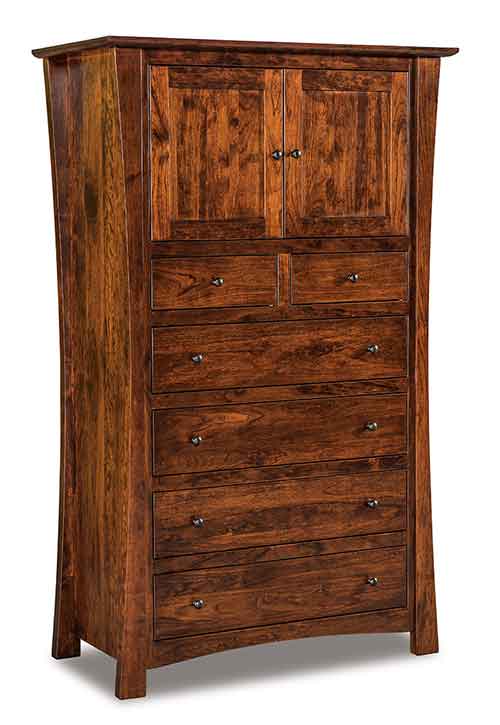 Amish Matison Chest Armoire; 6 drawer, 2 door, 1 adj. shelf - Click Image to Close