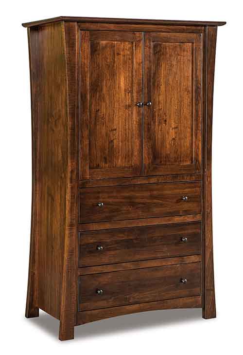 Amish Matison Armoire; 3 drawer, 2 door, 2 adj. shelves - Click Image to Close