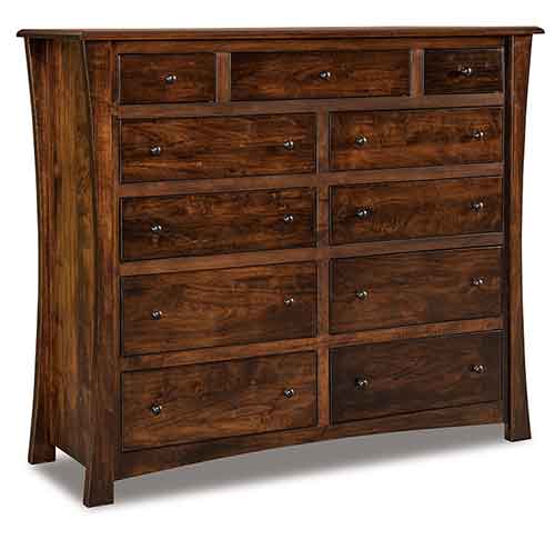 Amish Matison 11 Drawer Double Chest - Click Image to Close