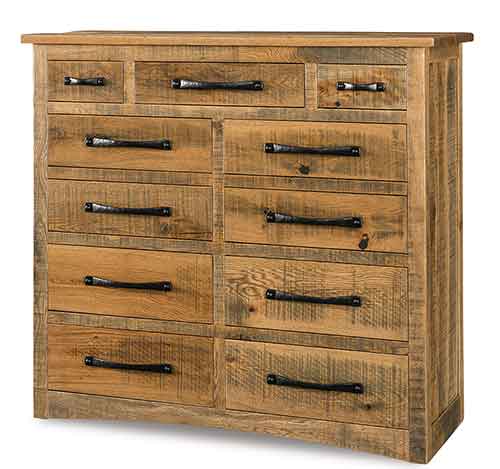 Amish Orewood 11 Drawer Double Chest - Click Image to Close