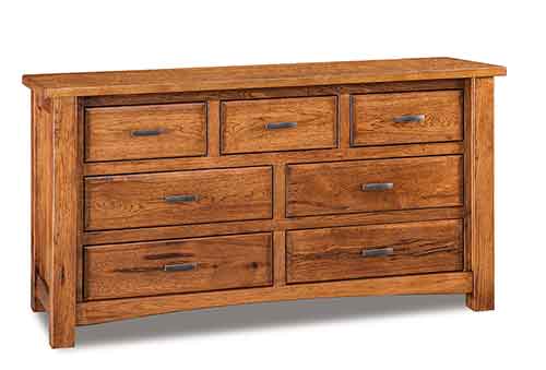 Amish Timbra 7 Drawer Dresser - Click Image to Close
