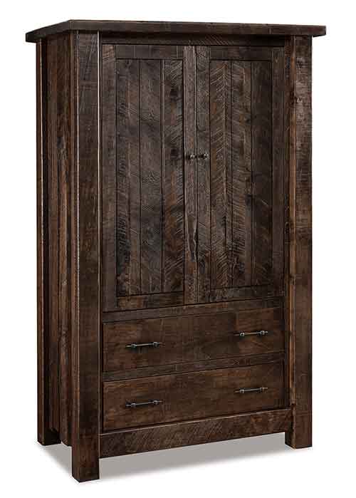 Amish Vandella Armoire; 2 drawers, 2 doors, 2 adj. shelves - Click Image to Close