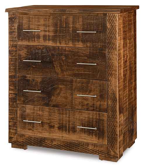 Amish Live Edge 4 Drawer Chest - Click Image to Close