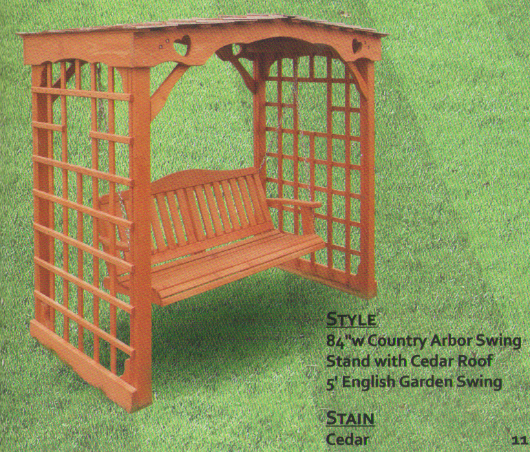 Pine Outdoor 84 Inch Country Arbor Swing Stand [LOP20]