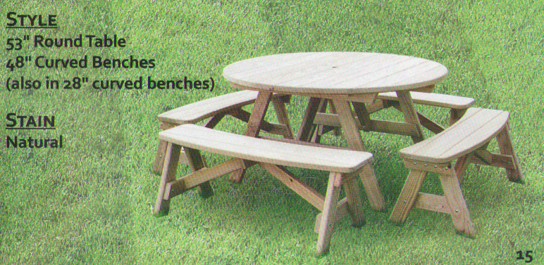 Pine Outdoor 53 Inch Table - Click Image to Close