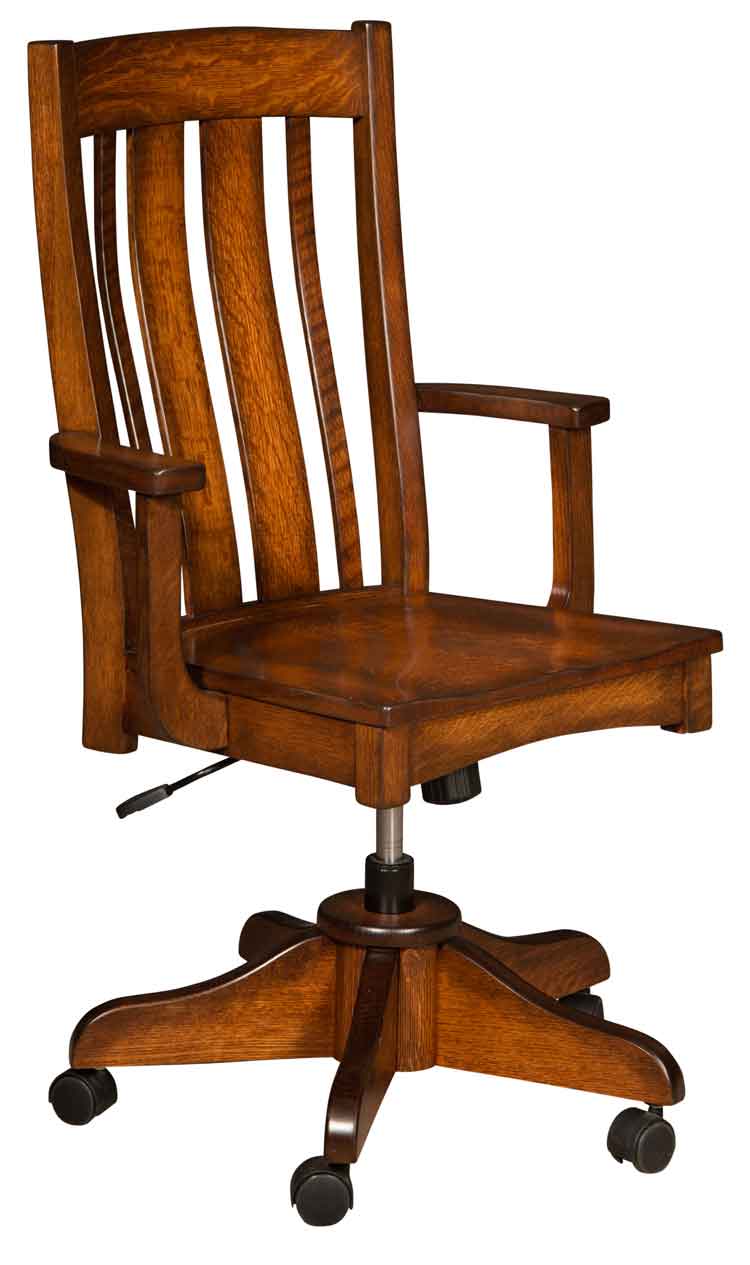 Amish Breckenridge Short Arm Chair (FINISHED ONLY) - Click Image to Close