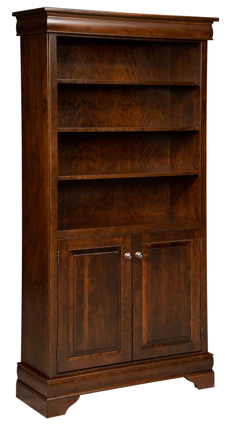 Amish Fairfield Bookcase with Doors - Click Image to Close